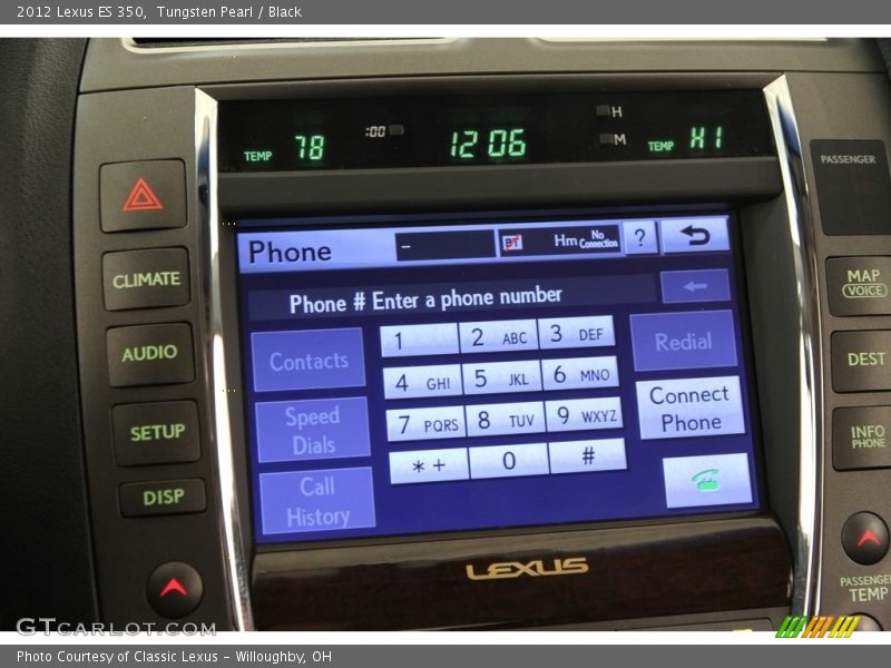 Tungsten Pearl / Black 2012 Lexus ES 350