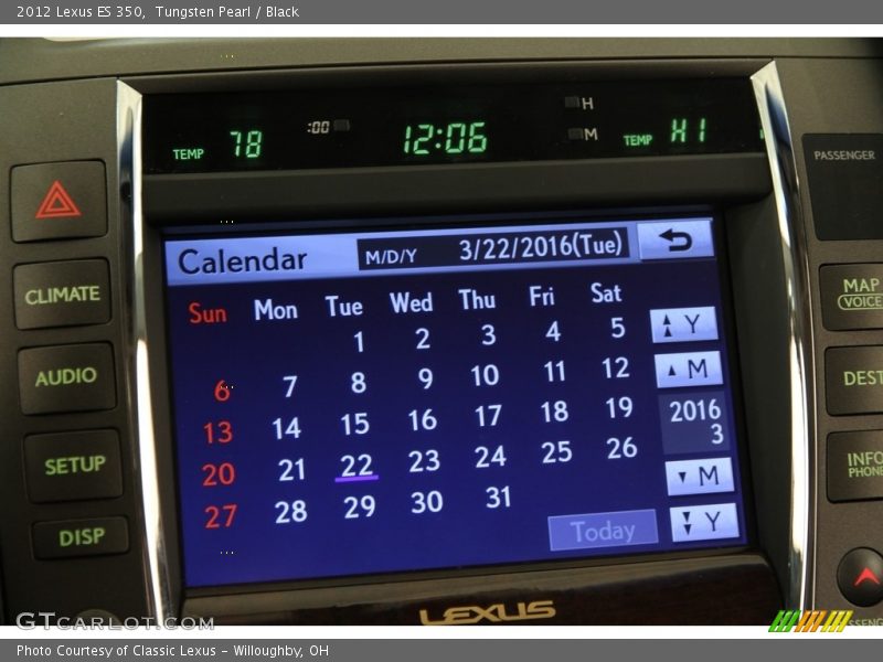 Tungsten Pearl / Black 2012 Lexus ES 350