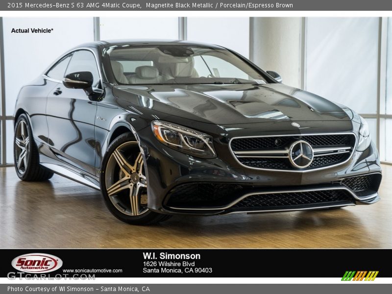 Magnetite Black Metallic / Porcelain/Espresso Brown 2015 Mercedes-Benz S 63 AMG 4Matic Coupe