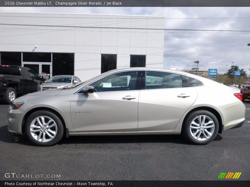 Champagne Silver Metallic / Jet Black 2016 Chevrolet Malibu LT