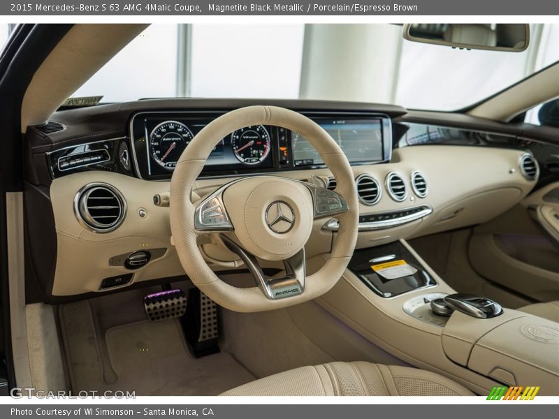 Porcelain/Espresso Brown Interior - 2015 S 63 AMG 4Matic Coupe 