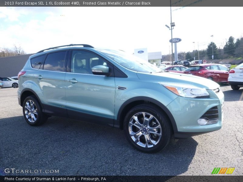 Frosted Glass Metallic / Charcoal Black 2013 Ford Escape SEL 1.6L EcoBoost 4WD