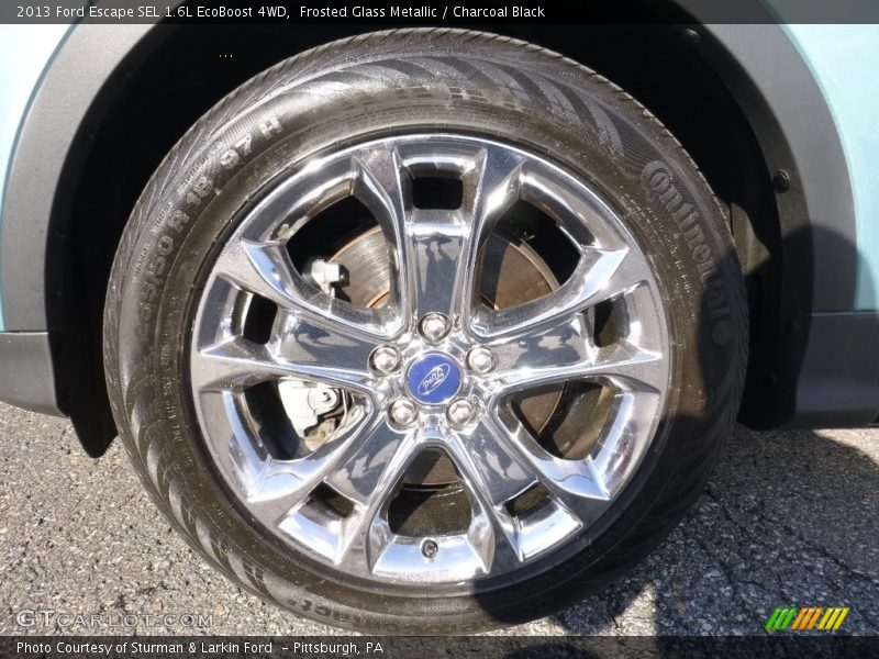 Frosted Glass Metallic / Charcoal Black 2013 Ford Escape SEL 1.6L EcoBoost 4WD