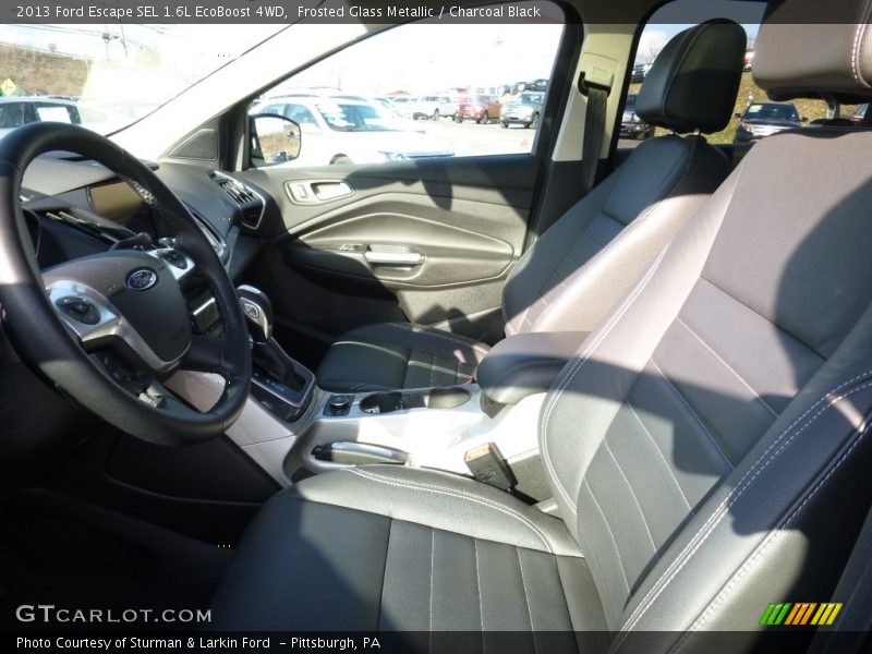 Frosted Glass Metallic / Charcoal Black 2013 Ford Escape SEL 1.6L EcoBoost 4WD