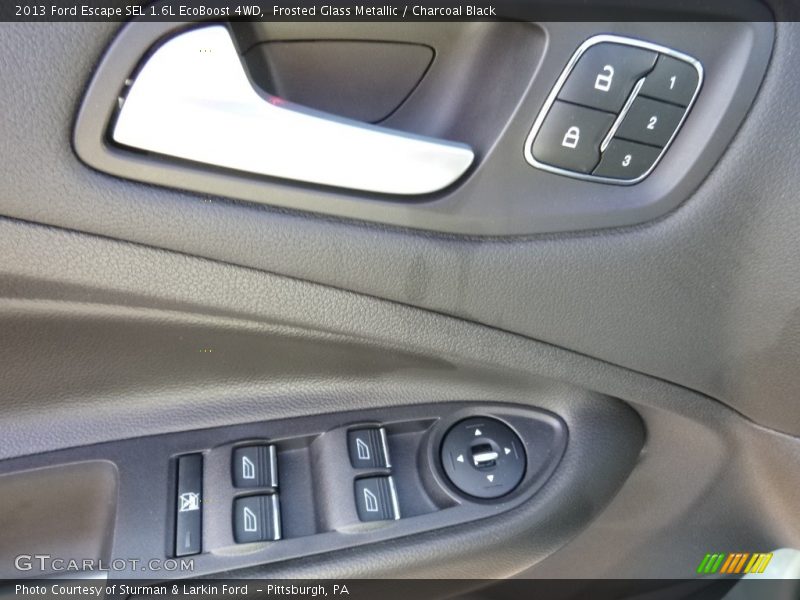 Frosted Glass Metallic / Charcoal Black 2013 Ford Escape SEL 1.6L EcoBoost 4WD