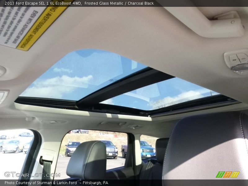 Frosted Glass Metallic / Charcoal Black 2013 Ford Escape SEL 1.6L EcoBoost 4WD