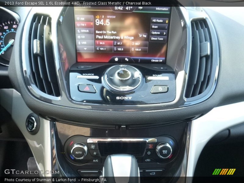 Frosted Glass Metallic / Charcoal Black 2013 Ford Escape SEL 1.6L EcoBoost 4WD