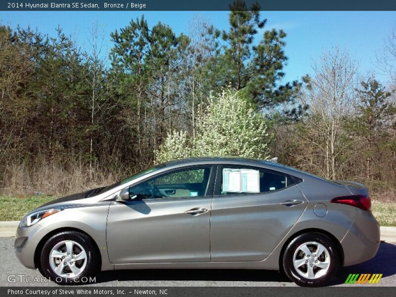 Bronze / Beige 2014 Hyundai Elantra SE Sedan