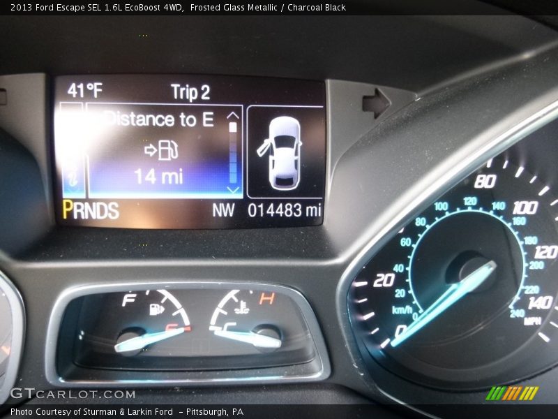 Frosted Glass Metallic / Charcoal Black 2013 Ford Escape SEL 1.6L EcoBoost 4WD