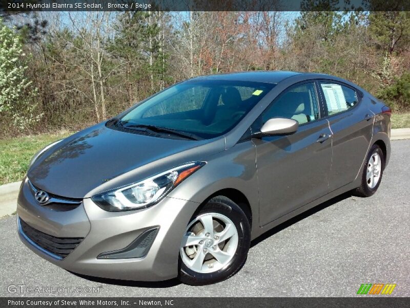 Bronze / Beige 2014 Hyundai Elantra SE Sedan