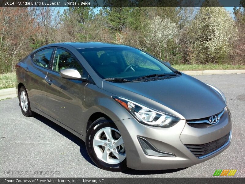 Bronze / Beige 2014 Hyundai Elantra SE Sedan