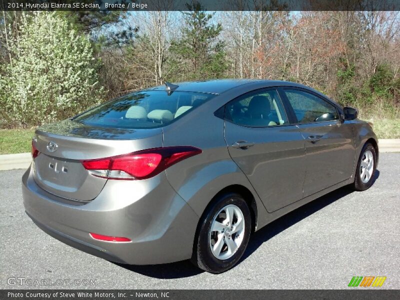 Bronze / Beige 2014 Hyundai Elantra SE Sedan