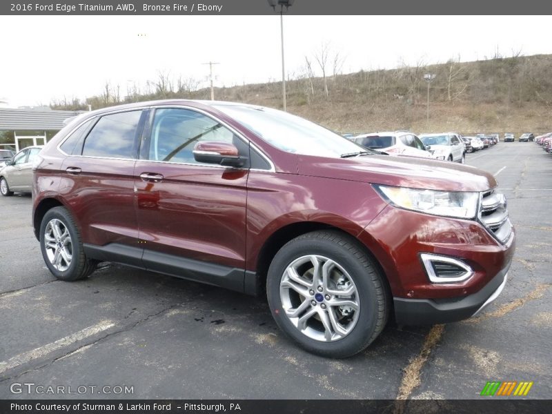 Bronze Fire / Ebony 2016 Ford Edge Titanium AWD
