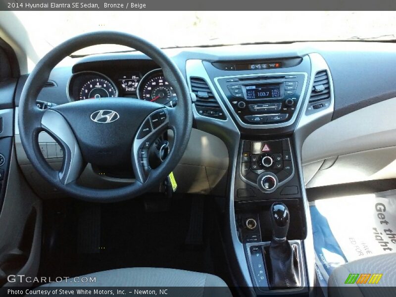 Bronze / Beige 2014 Hyundai Elantra SE Sedan