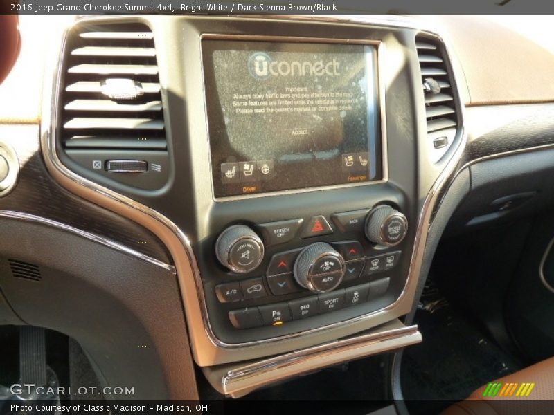 Bright White / Dark Sienna Brown/Black 2016 Jeep Grand Cherokee Summit 4x4