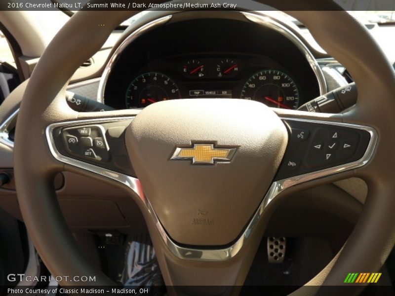 Summit White / Dark Atmosphere/Medium Ash Gray 2016 Chevrolet Malibu LT