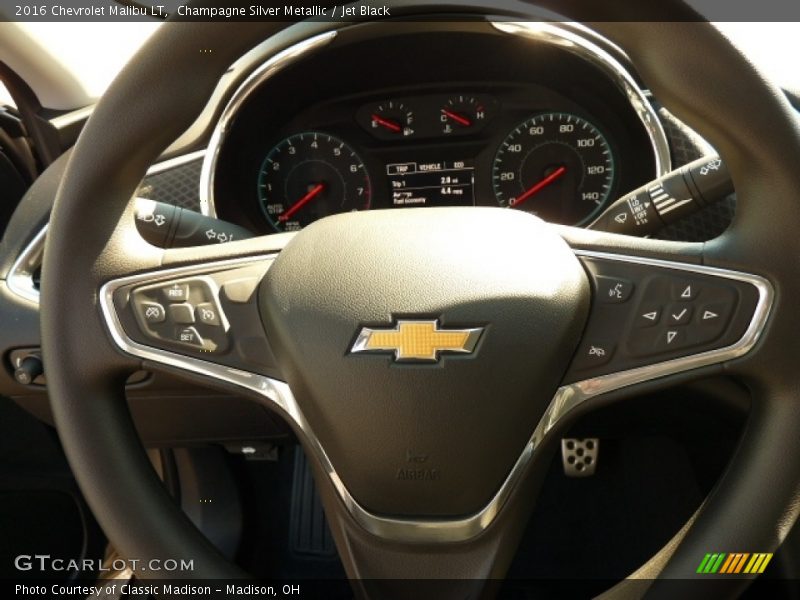 Champagne Silver Metallic / Jet Black 2016 Chevrolet Malibu LT