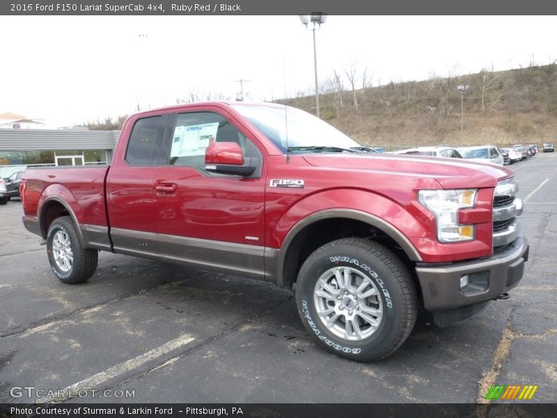 Ruby Red / Black 2016 Ford F150 Lariat SuperCab 4x4