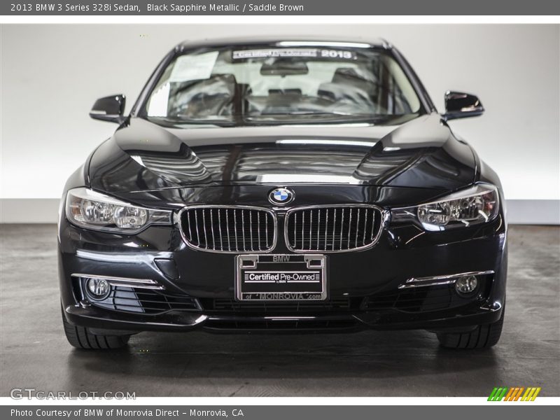 Black Sapphire Metallic / Saddle Brown 2013 BMW 3 Series 328i Sedan