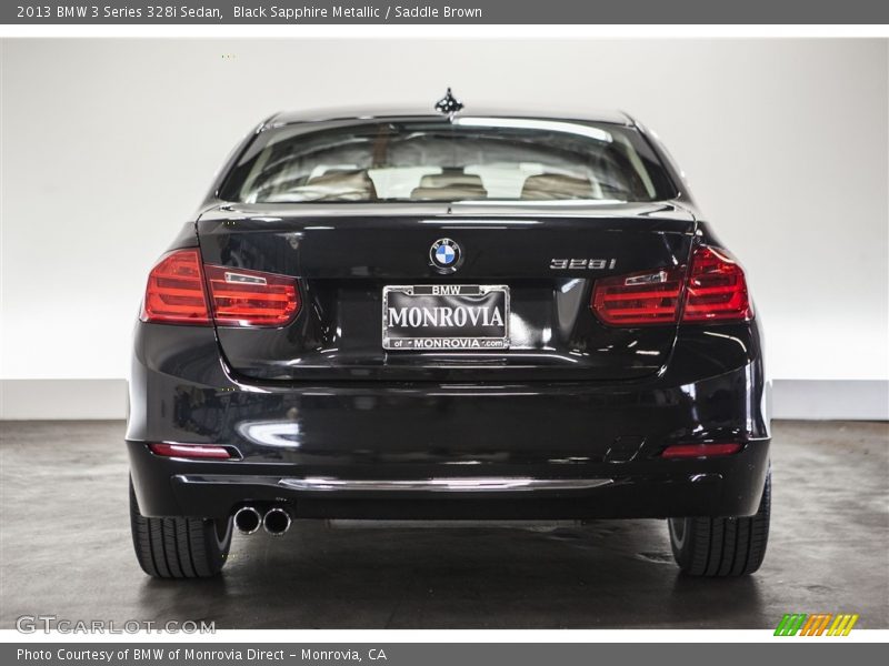 Black Sapphire Metallic / Saddle Brown 2013 BMW 3 Series 328i Sedan