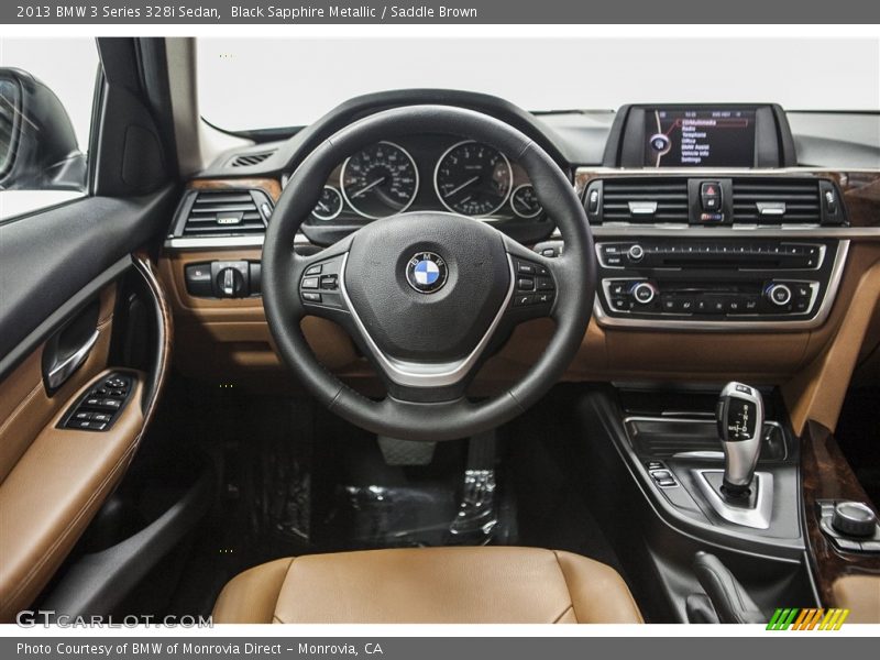 Black Sapphire Metallic / Saddle Brown 2013 BMW 3 Series 328i Sedan
