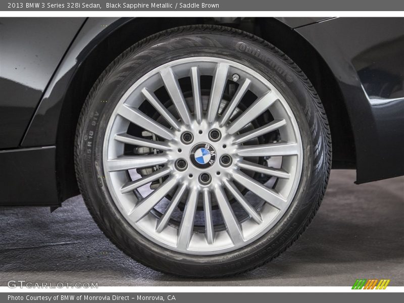 Black Sapphire Metallic / Saddle Brown 2013 BMW 3 Series 328i Sedan