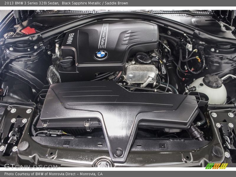 Black Sapphire Metallic / Saddle Brown 2013 BMW 3 Series 328i Sedan