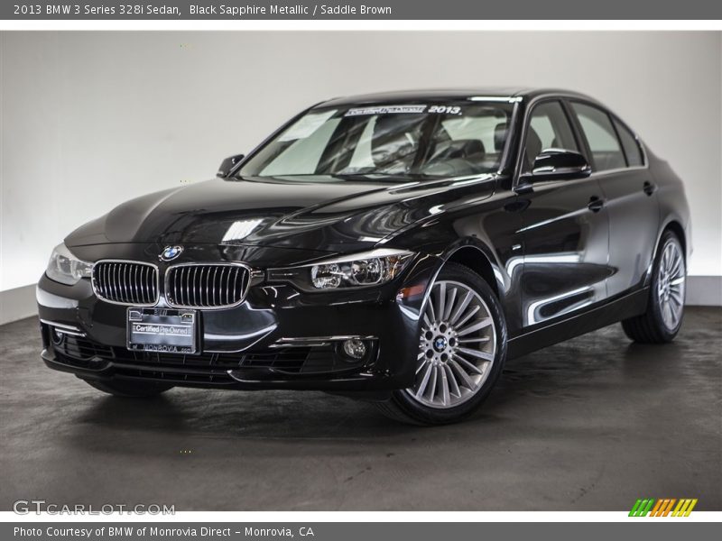 Black Sapphire Metallic / Saddle Brown 2013 BMW 3 Series 328i Sedan