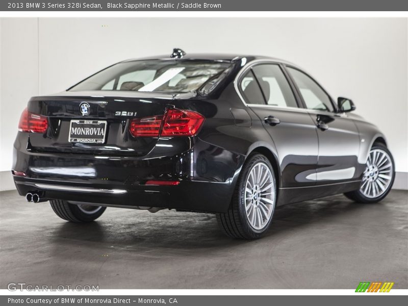 Black Sapphire Metallic / Saddle Brown 2013 BMW 3 Series 328i Sedan