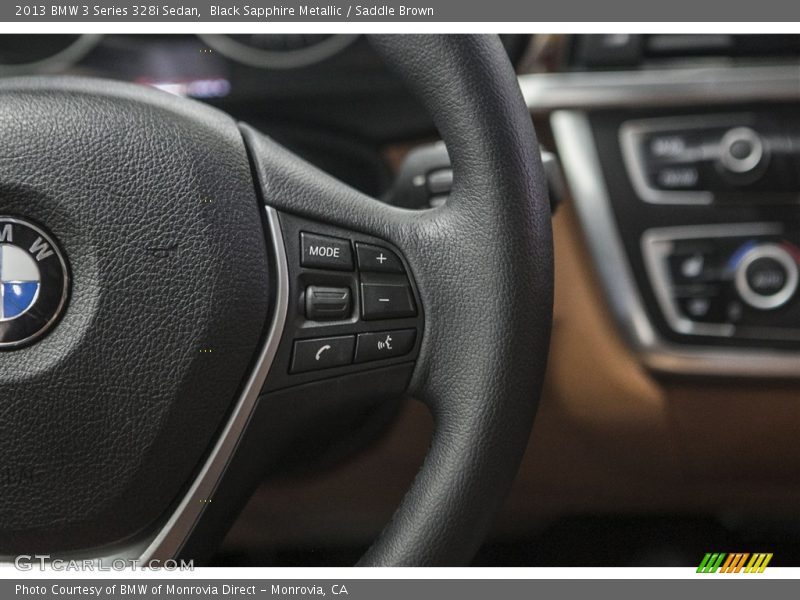 Black Sapphire Metallic / Saddle Brown 2013 BMW 3 Series 328i Sedan