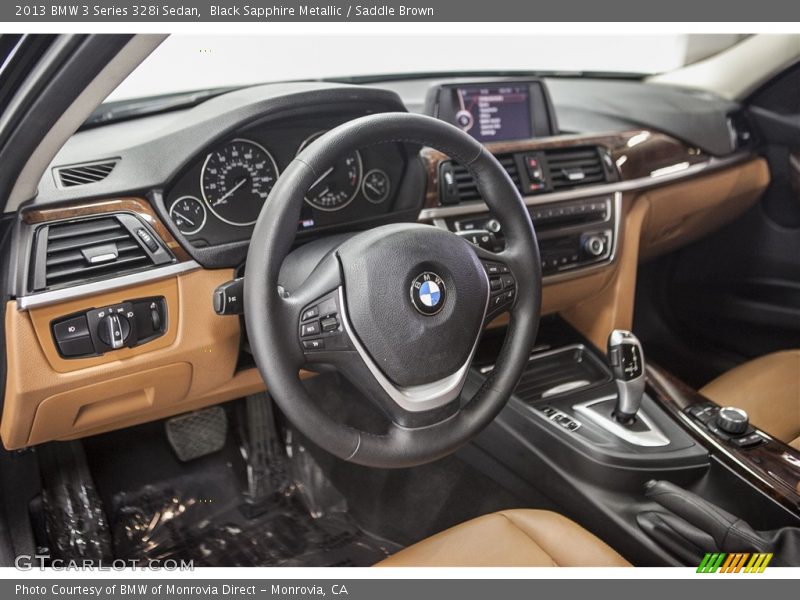 Black Sapphire Metallic / Saddle Brown 2013 BMW 3 Series 328i Sedan