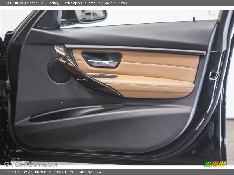 Black Sapphire Metallic / Saddle Brown 2013 BMW 3 Series 328i Sedan
