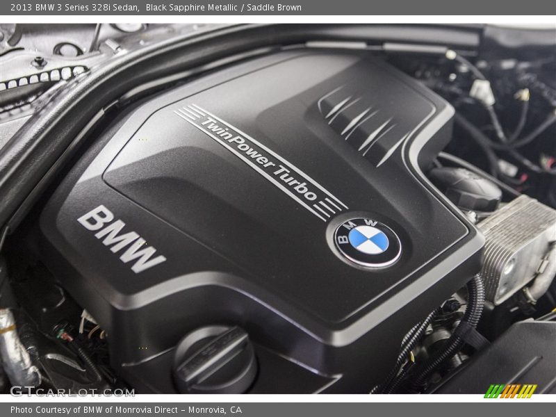 Black Sapphire Metallic / Saddle Brown 2013 BMW 3 Series 328i Sedan