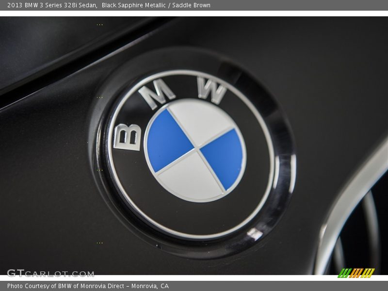 Black Sapphire Metallic / Saddle Brown 2013 BMW 3 Series 328i Sedan