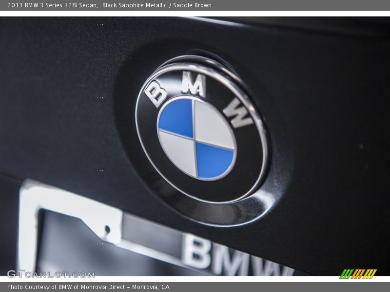 Black Sapphire Metallic / Saddle Brown 2013 BMW 3 Series 328i Sedan