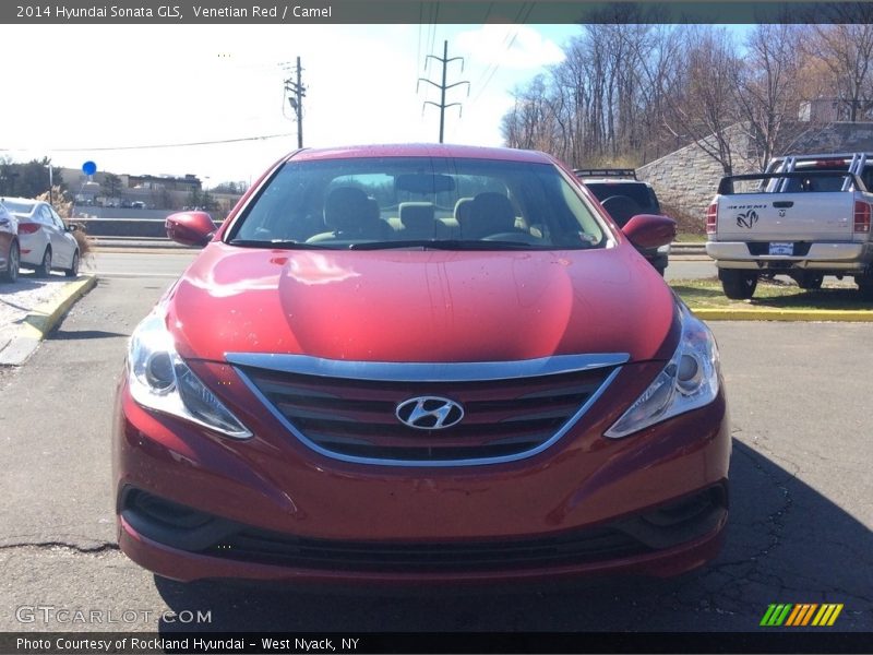 Venetian Red / Camel 2014 Hyundai Sonata GLS
