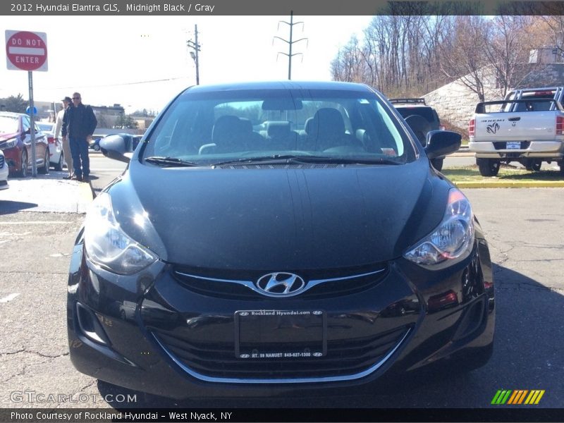 Midnight Black / Gray 2012 Hyundai Elantra GLS