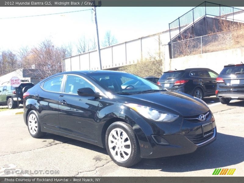 Midnight Black / Gray 2012 Hyundai Elantra GLS