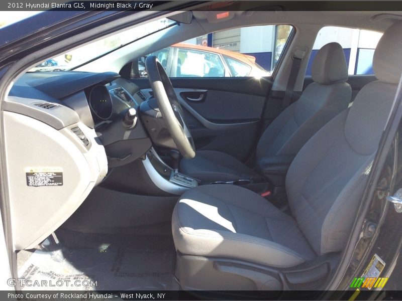Midnight Black / Gray 2012 Hyundai Elantra GLS