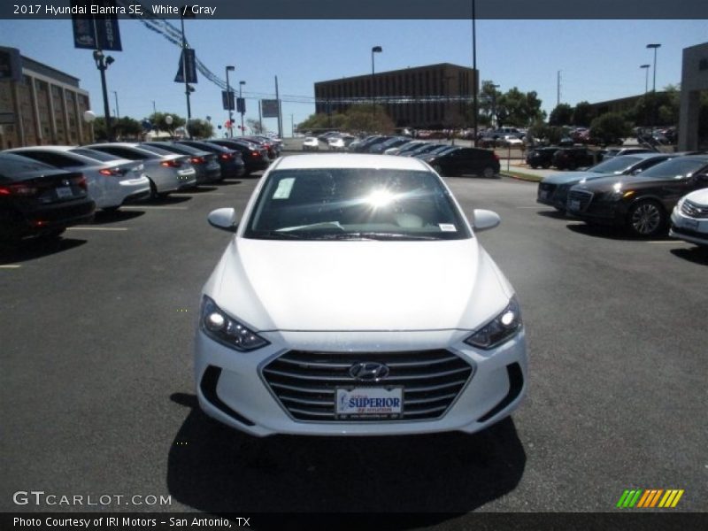 White / Gray 2017 Hyundai Elantra SE
