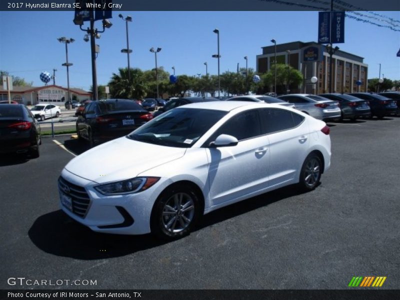 White / Gray 2017 Hyundai Elantra SE