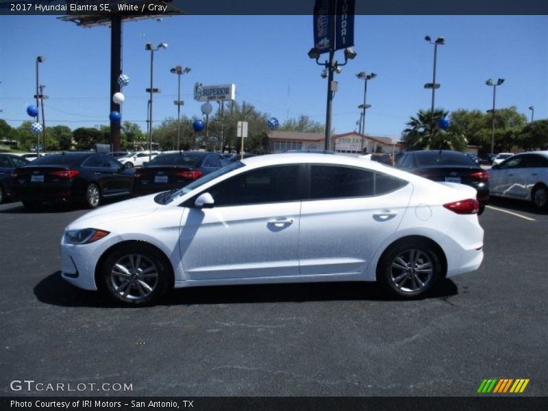 White / Gray 2017 Hyundai Elantra SE