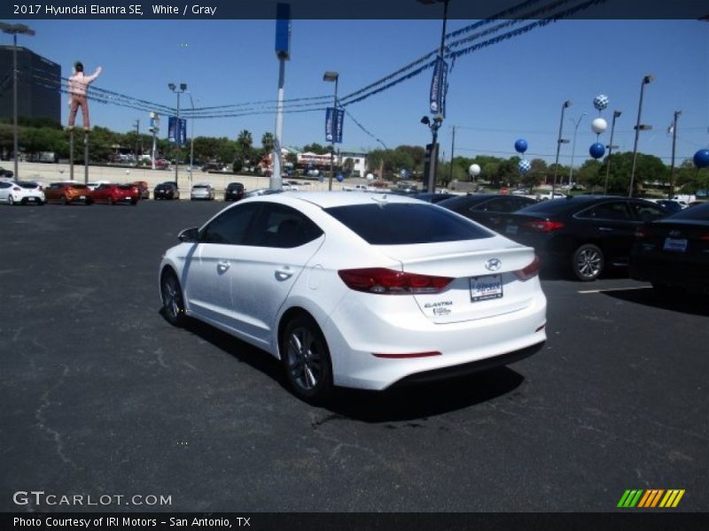 White / Gray 2017 Hyundai Elantra SE