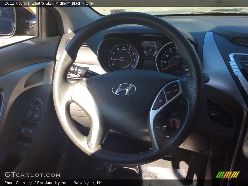 Midnight Black / Gray 2012 Hyundai Elantra GLS