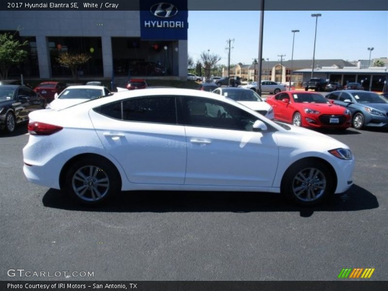 White / Gray 2017 Hyundai Elantra SE