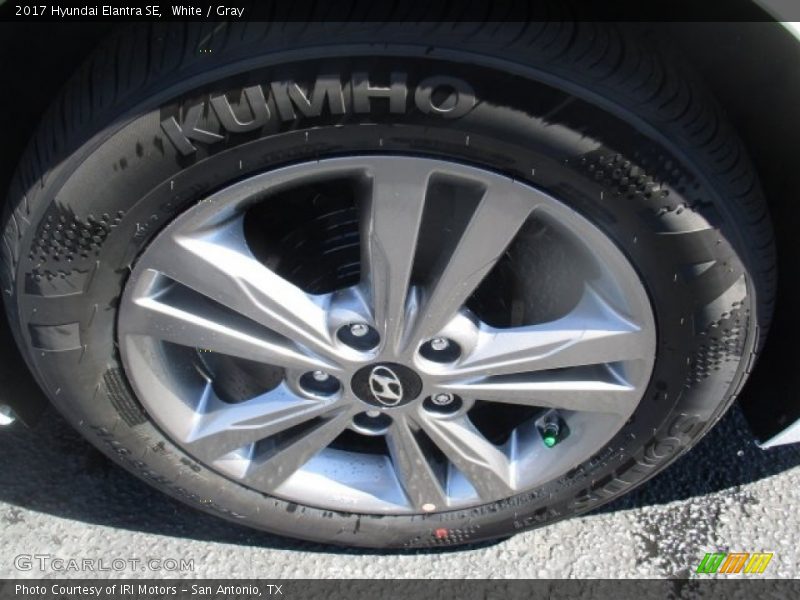 White / Gray 2017 Hyundai Elantra SE