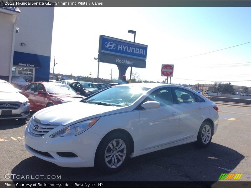 Shimmering White / Camel 2012 Hyundai Sonata GLS