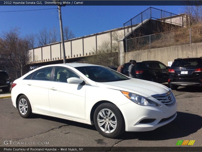 Shimmering White / Camel 2012 Hyundai Sonata GLS