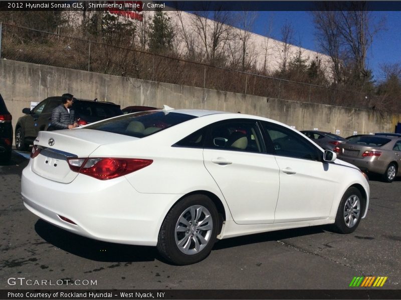 Shimmering White / Camel 2012 Hyundai Sonata GLS