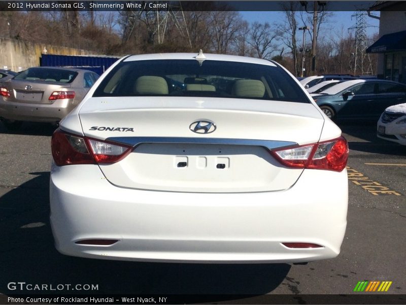 Shimmering White / Camel 2012 Hyundai Sonata GLS